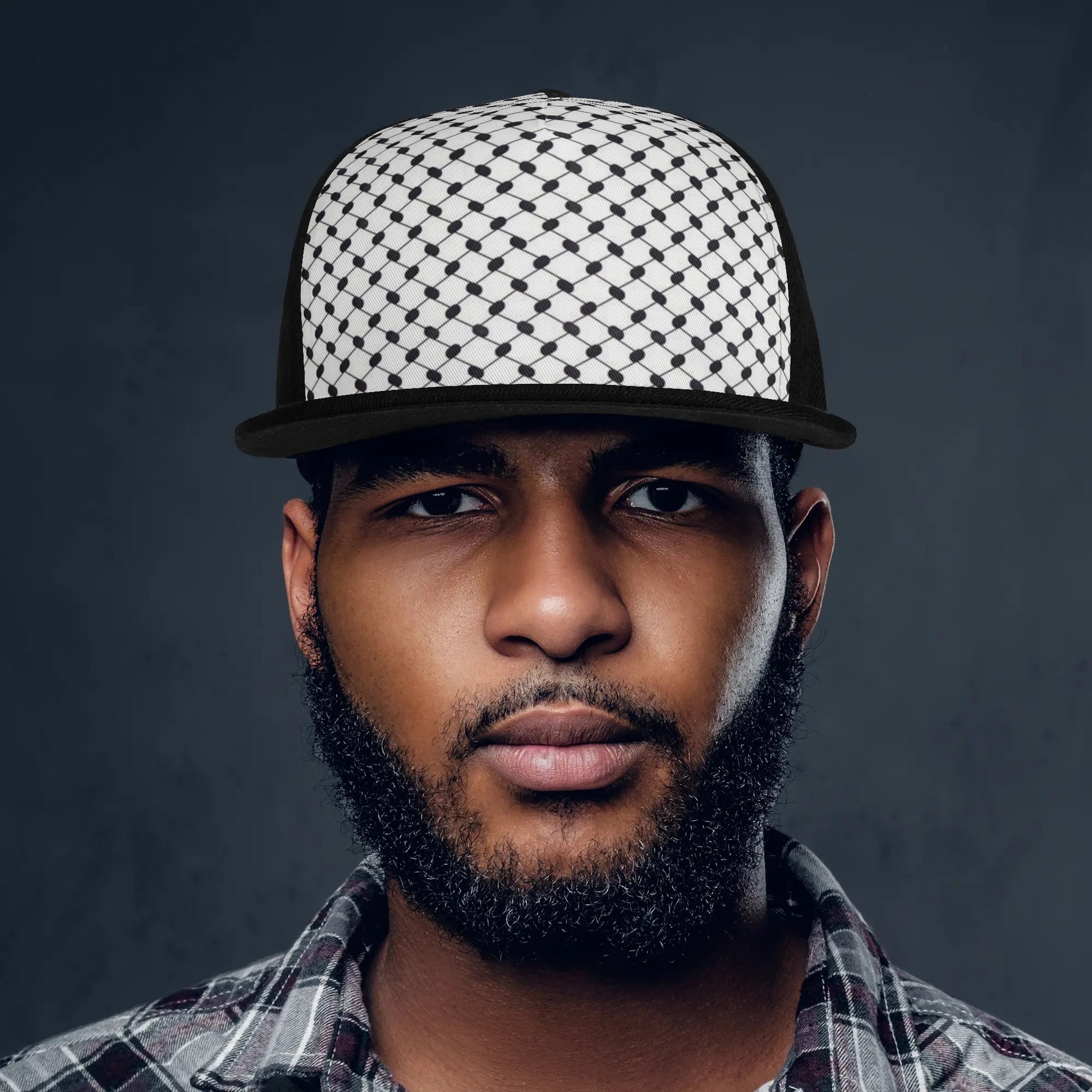 Keffiyeh Snapback | Black & White