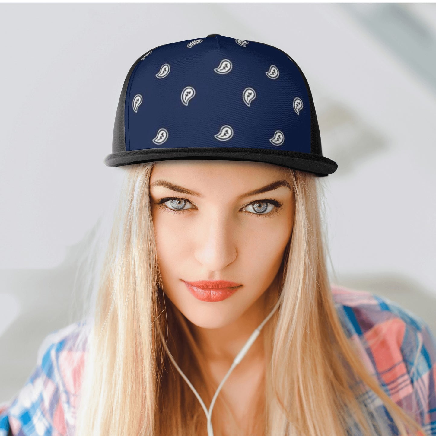 Blue Bandana Snapback Hat