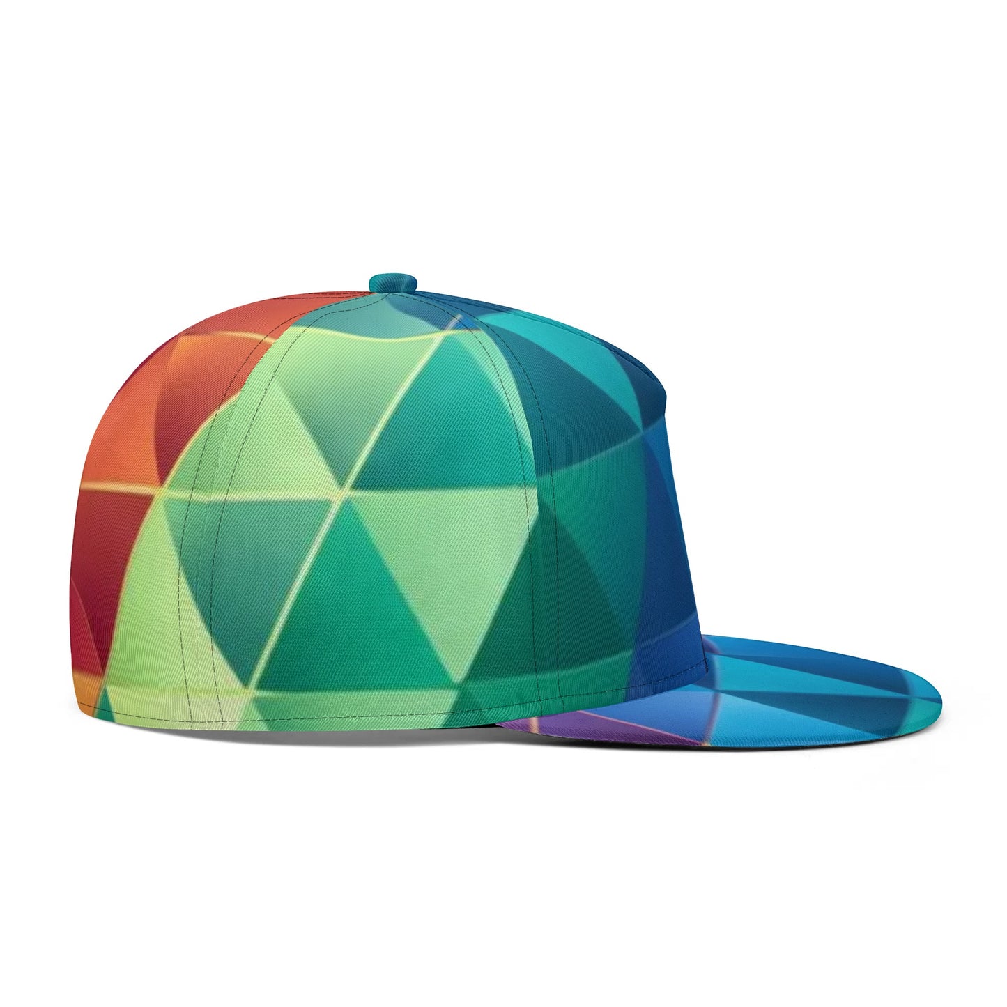 Kaleidoscope Snapback Hat | Triangles All Over Print