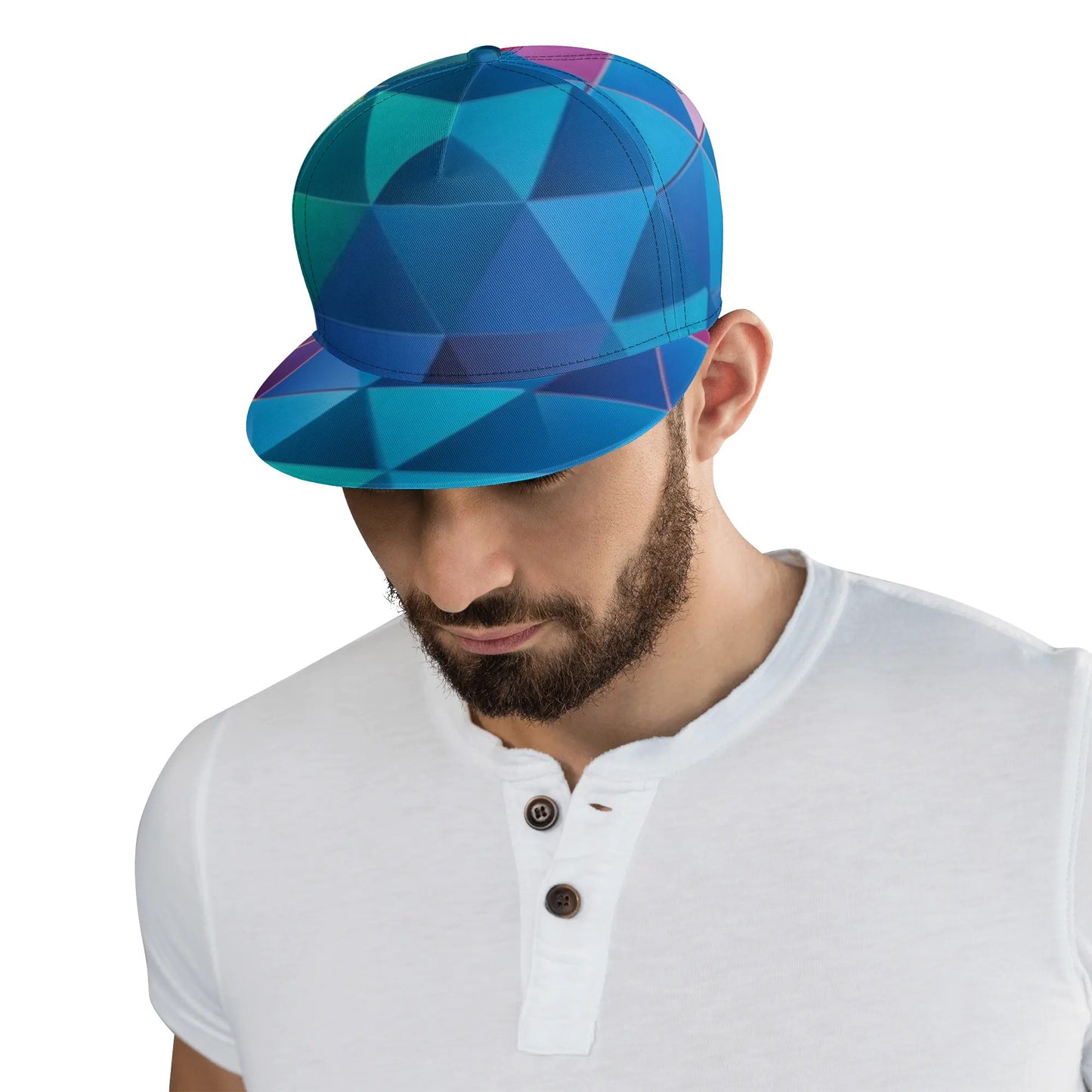 Kaleidoscope Snapback Hat | Triangles All Over Print