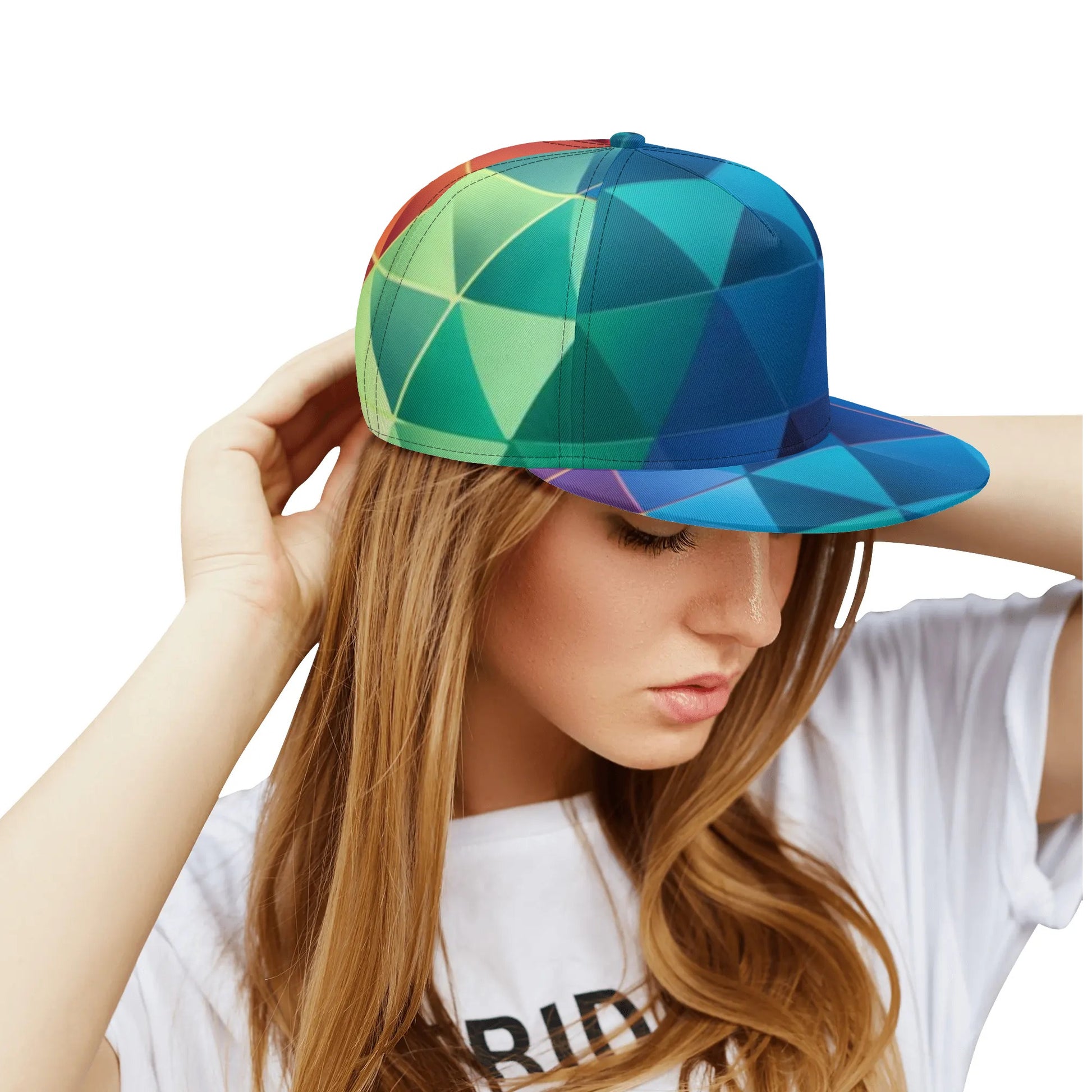 Kaleidoscope Snapback Hat | Triangles All Over Print