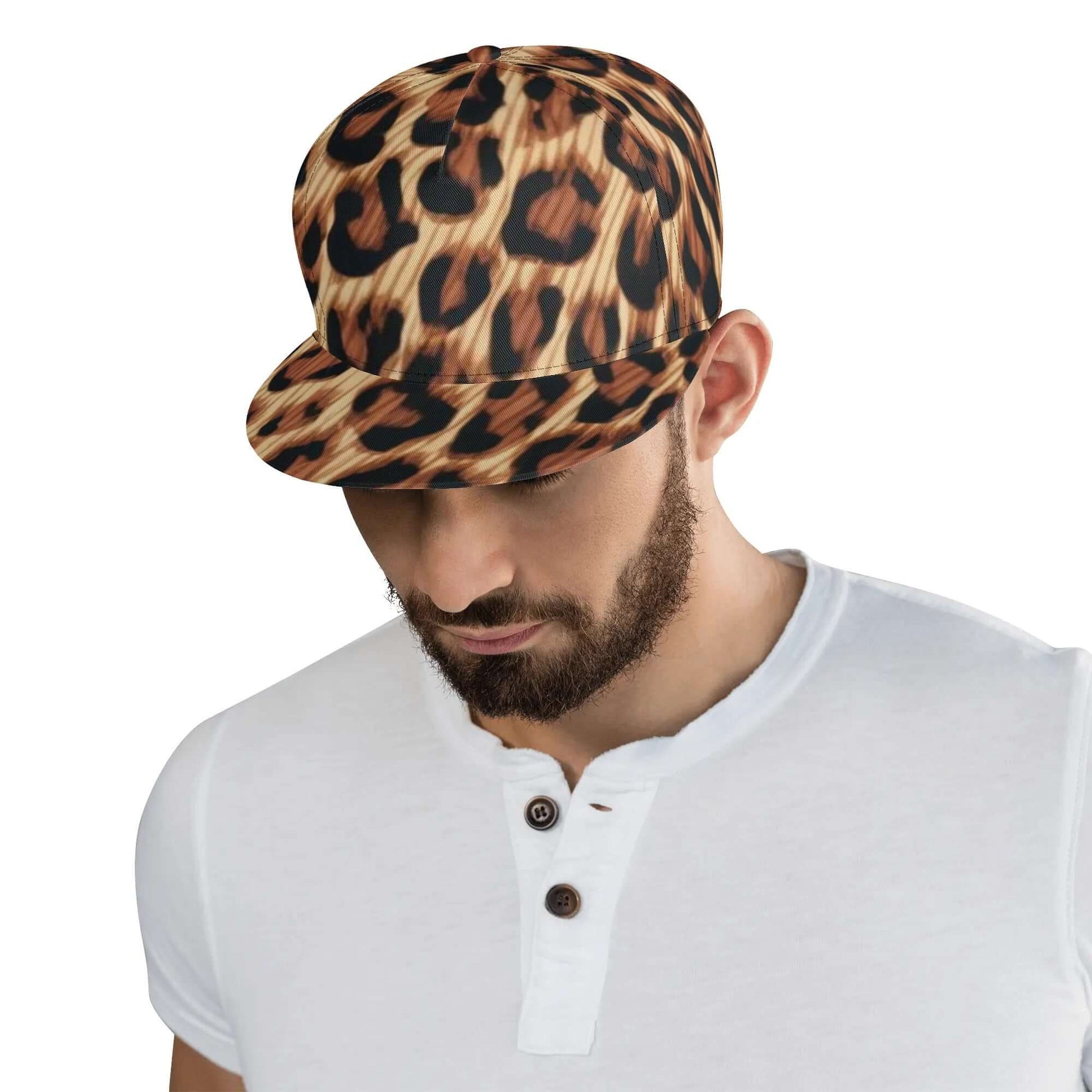 Classic Leopard Snapback Hat | Natural Pattern All Over Print