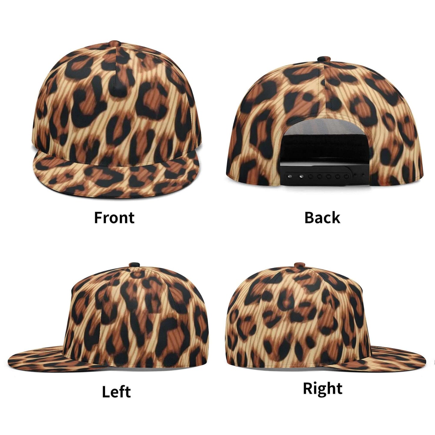 Classic Leopard Snapback Hat | Natural Pattern All Over Print