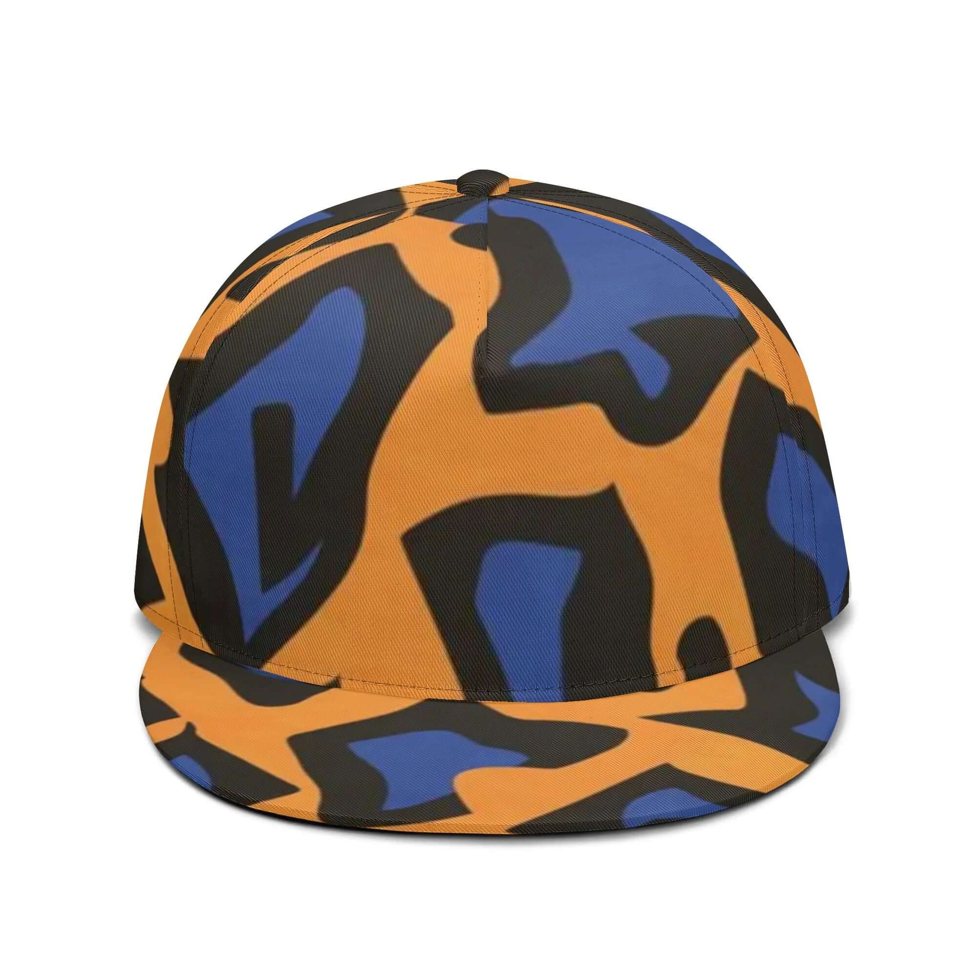 Leopard Snapback | Black & Yellow All Over Print