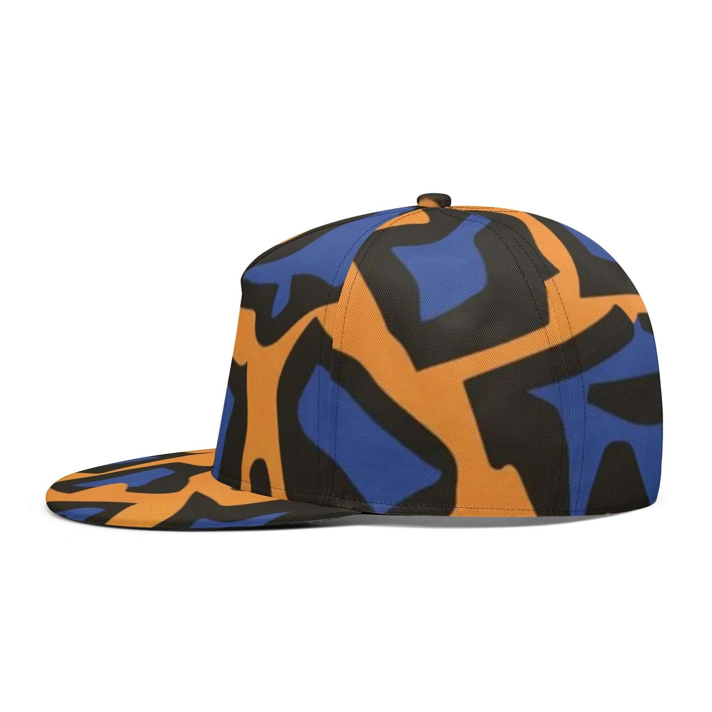 Leopard Snapback | Black & Yellow All Over Print