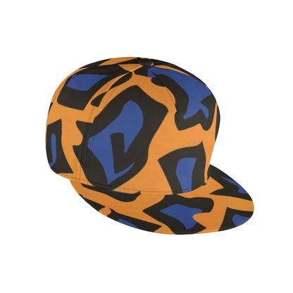 Leopard Snapback | Black & Yellow All Over Print