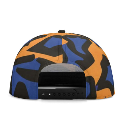 Leopard Snapback | Black & Yellow All Over Print