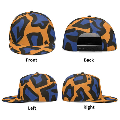 Leopard Snapback | Black & Yellow All Over Print