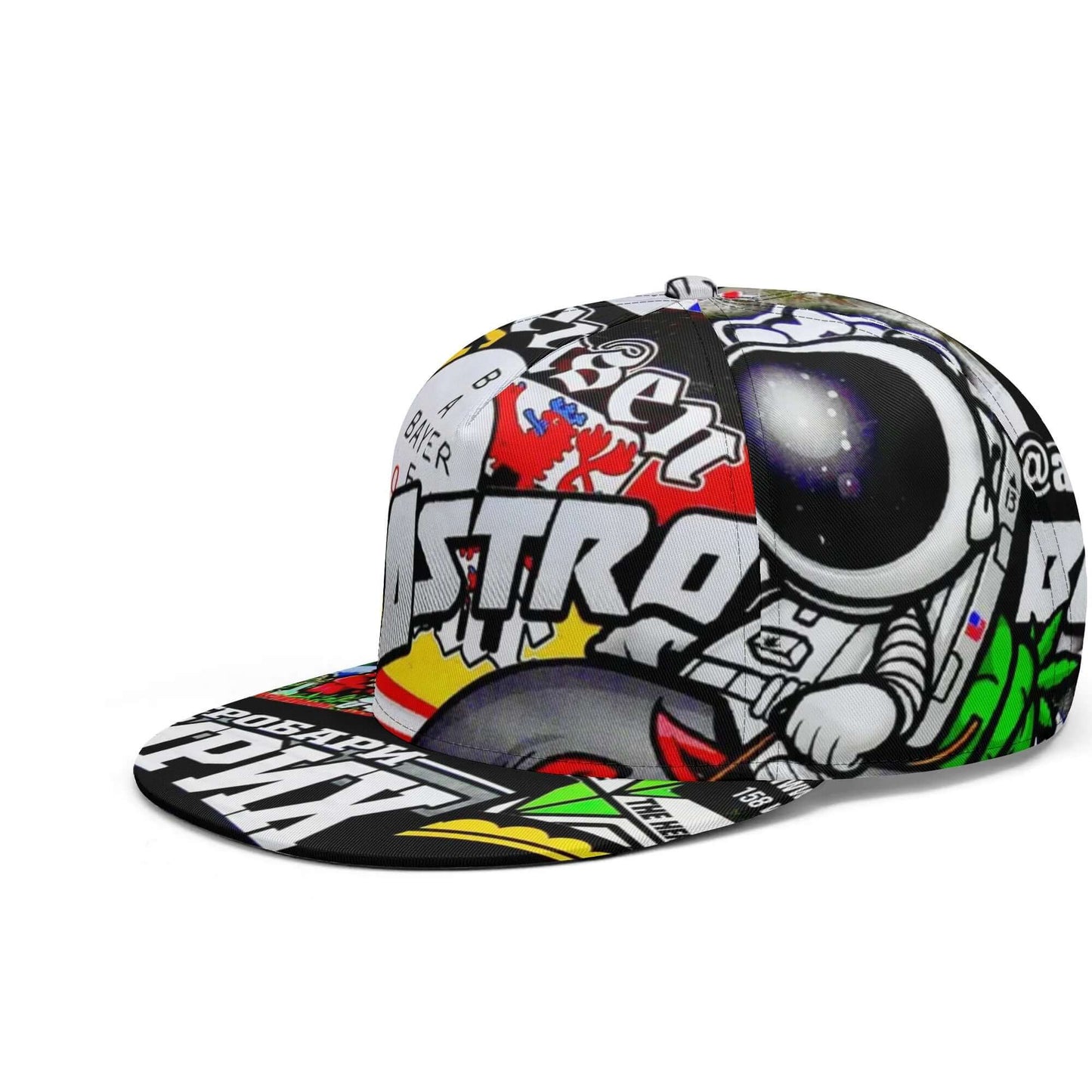 Funky Snapback Hat | Street Art All Over Print