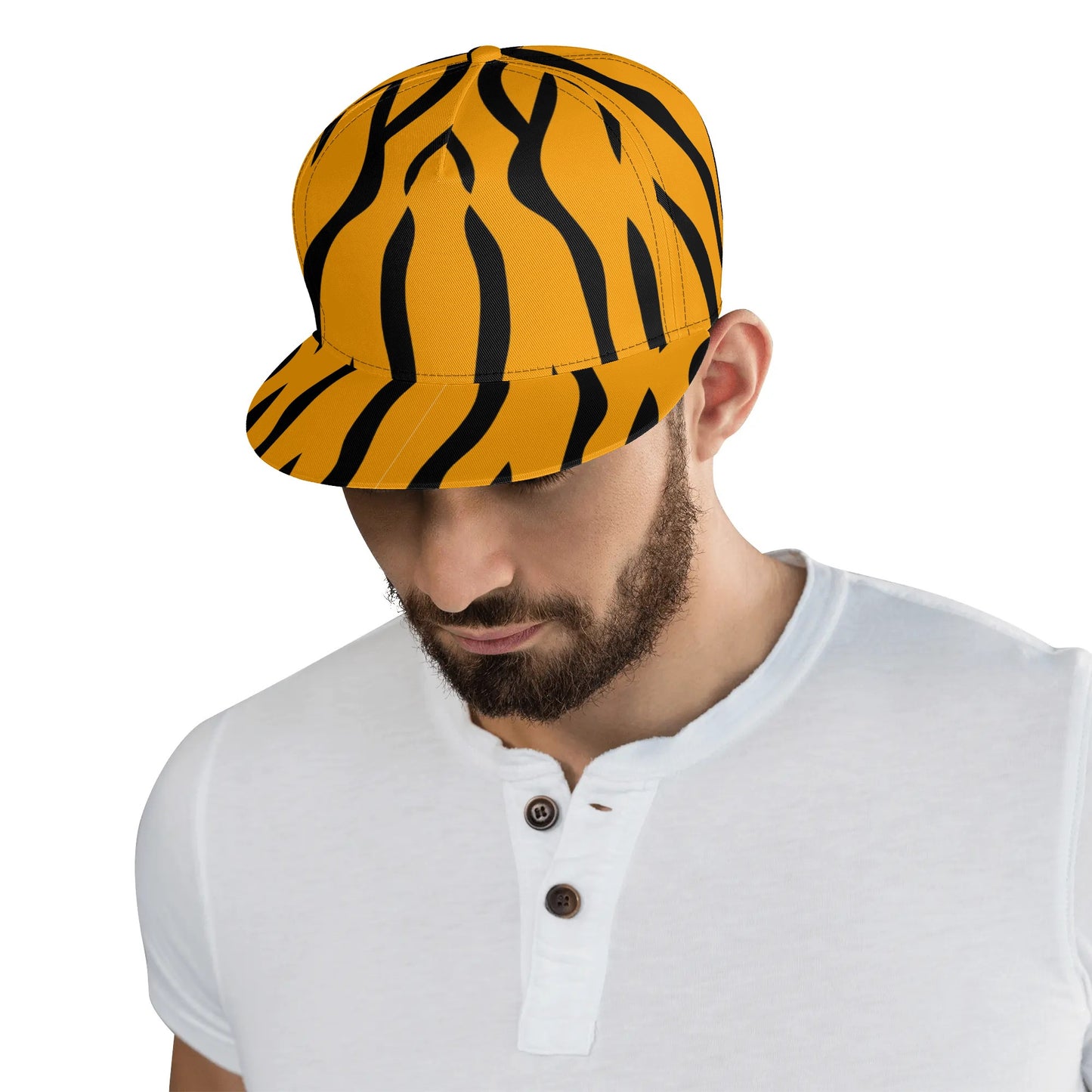 Tiger Snapback Hat | Black & Orange Classic Fit