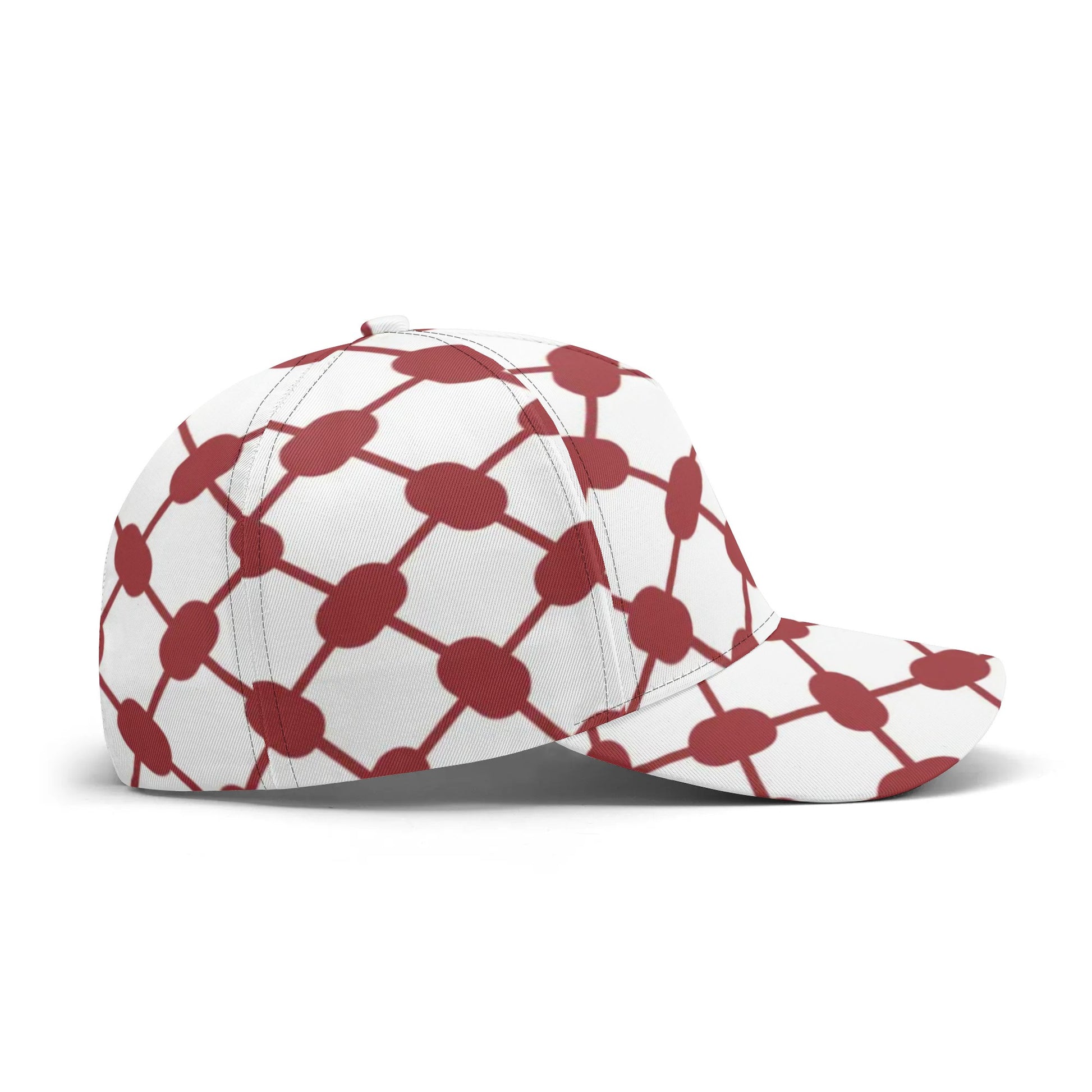 Keffiyeh Baseball Cap | Red & White