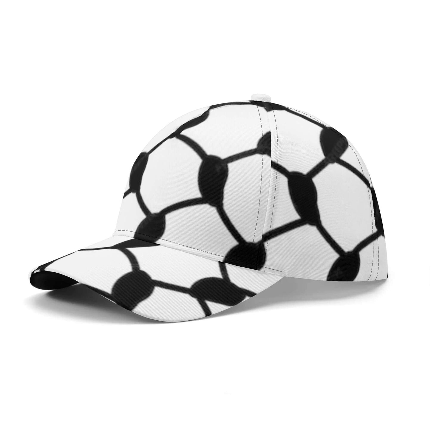 Gorra de béisbol Keffiyeh | Blanco negro