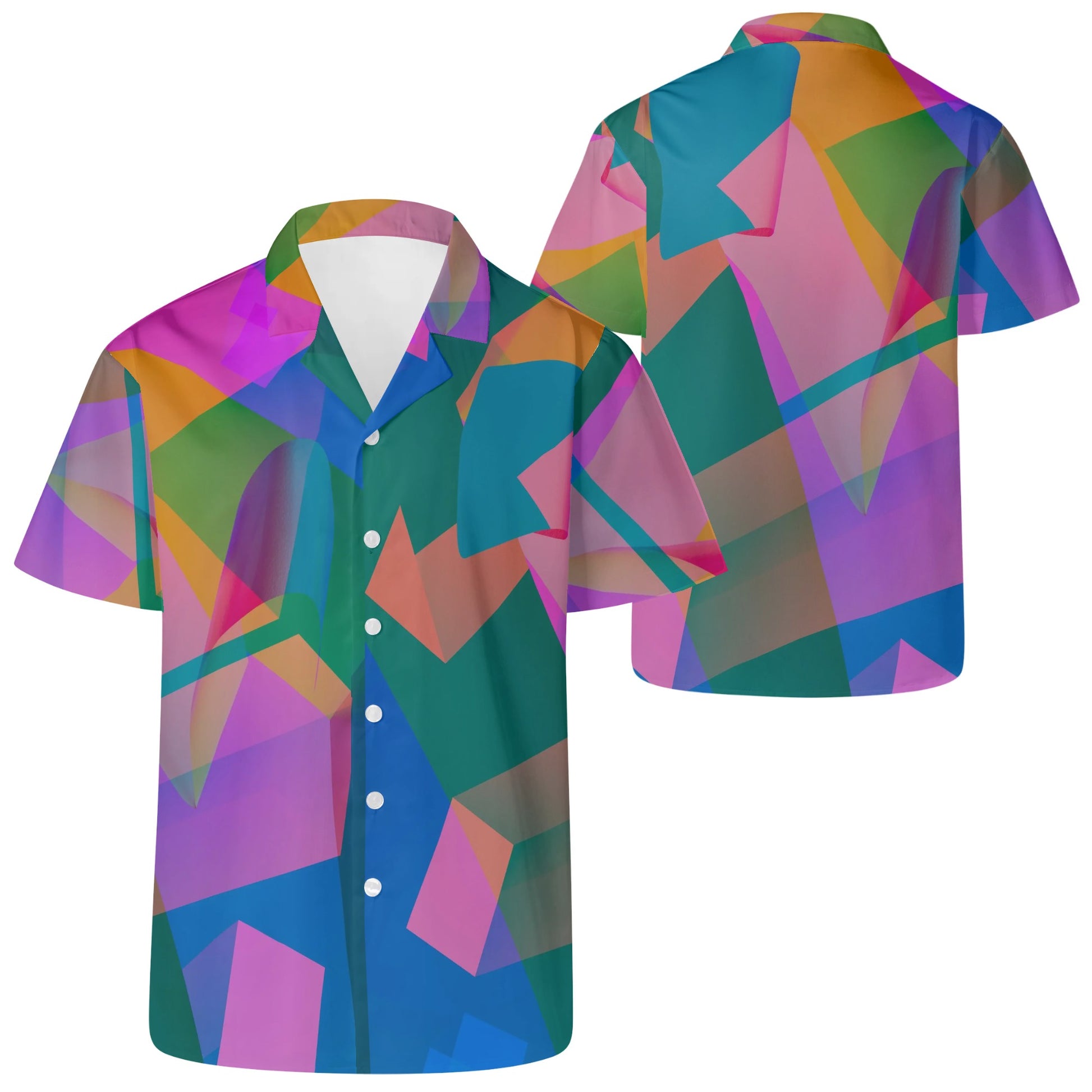 Multicolor Abstract Art Hawaiian Shirt