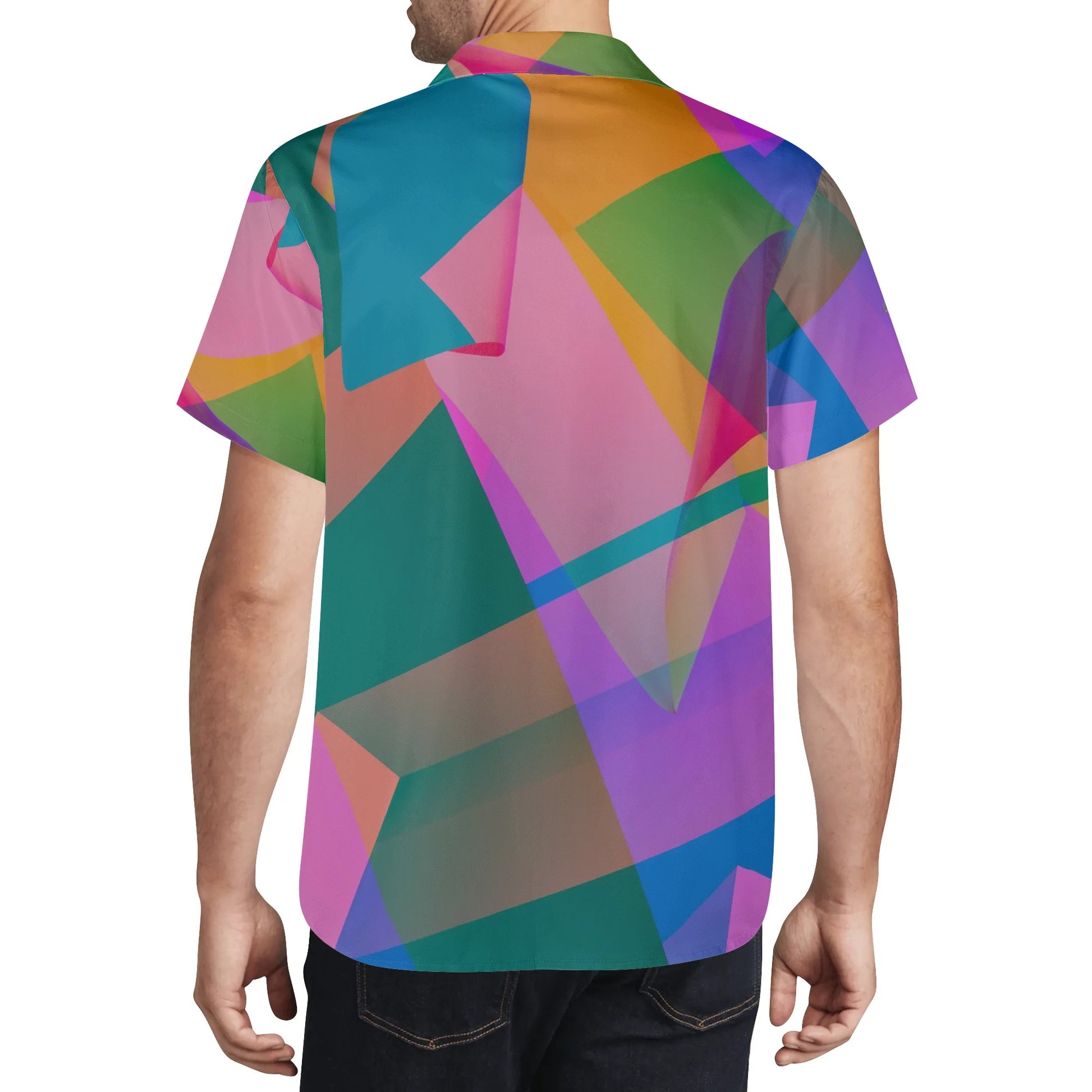 Multicolor Abstract Art Hawaiian Shirt