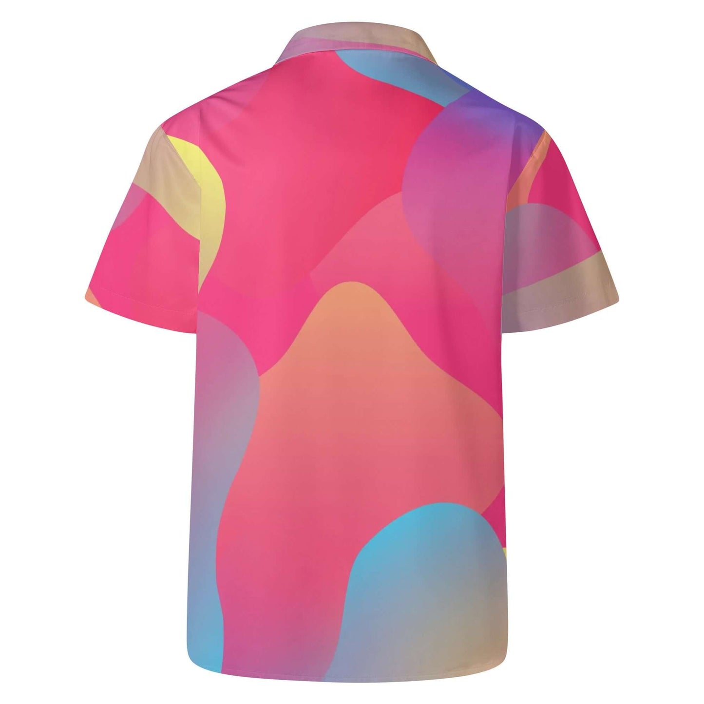 Futuristic Rainbow Hawaiian Shirt For Men