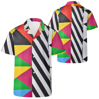 Colorful Modern Art Hawaiian Shirt For Men