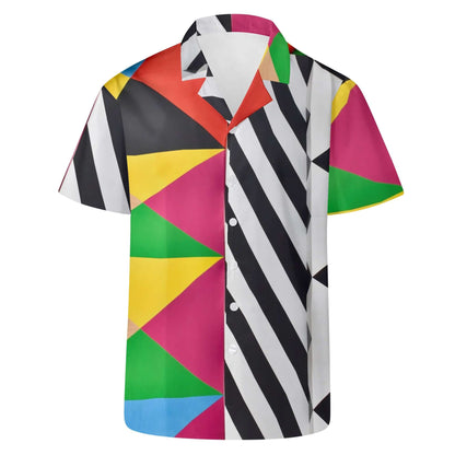 Colorful Modern Art Hawaiian Shirt For Men