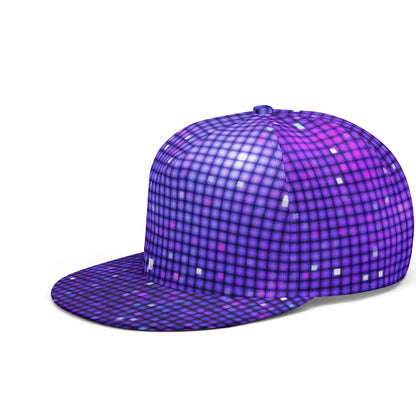 Glittering Blue & Purple Snapback Hat
