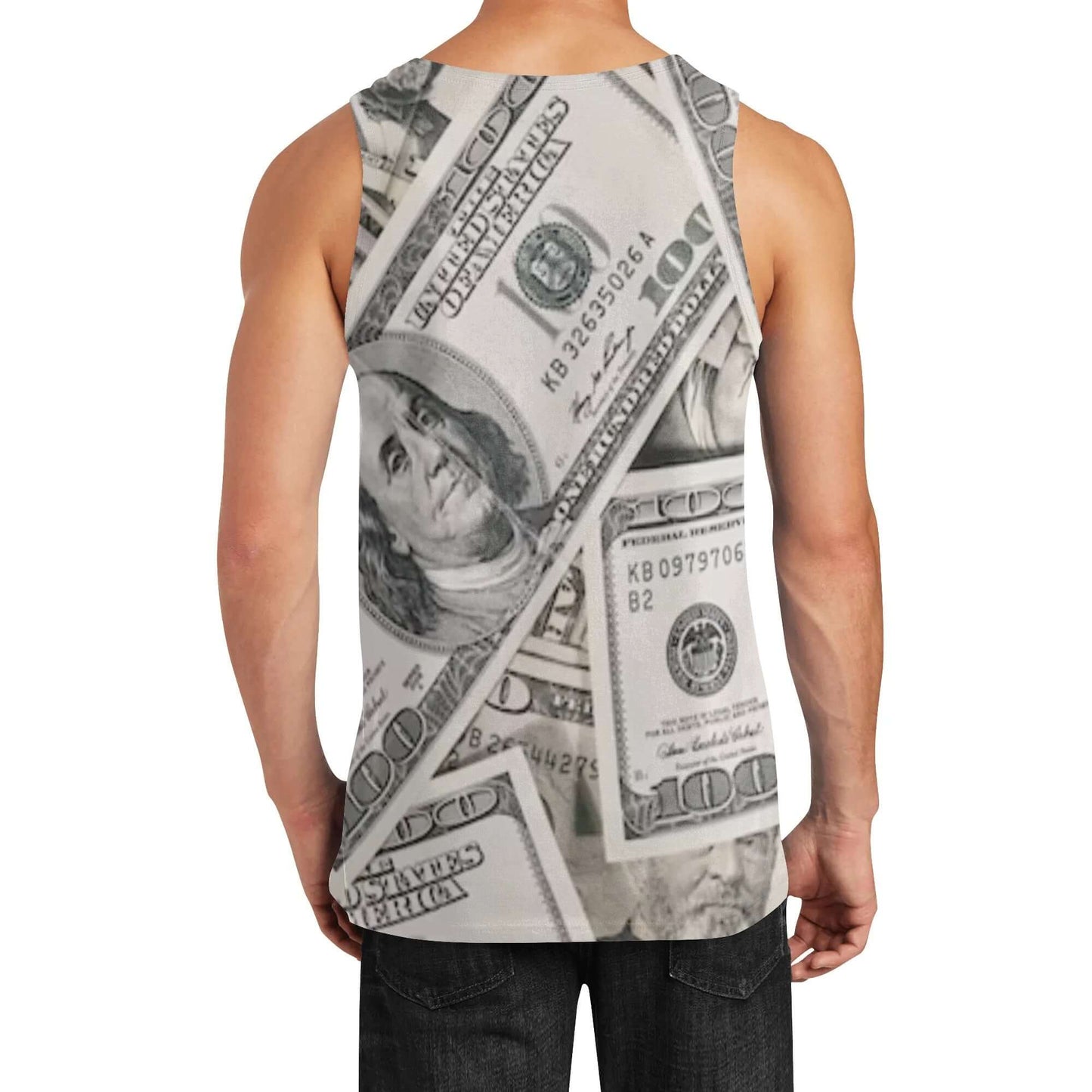 Green Dollars Sleeveless Tank Top