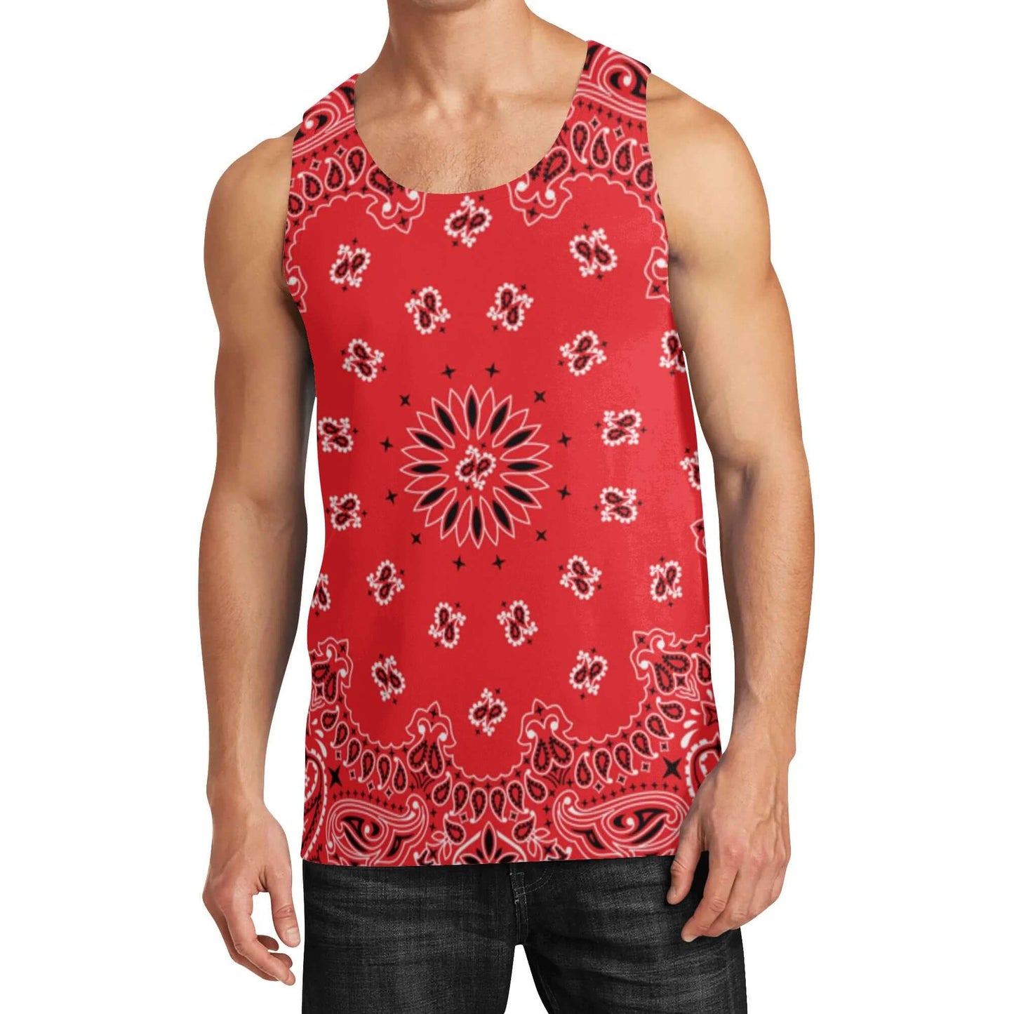 Red Bandana Tank Top | Sleeveless Shirt