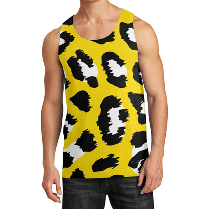 Yellow Leopard Sleeveless Tank Top