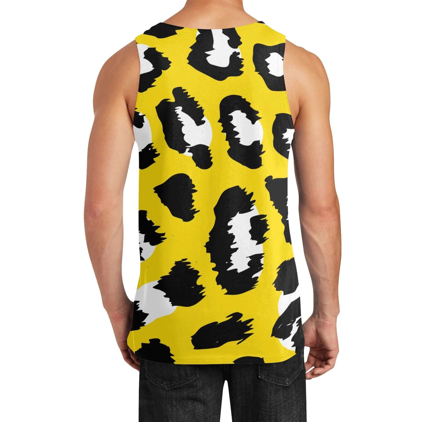 Yellow Leopard Sleeveless Tank Top