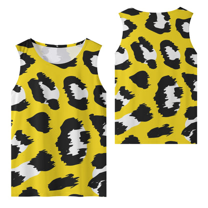 Yellow Leopard Sleeveless Tank Top