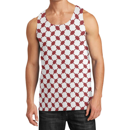 Red Keffiyeh Sleeveless Tank Top