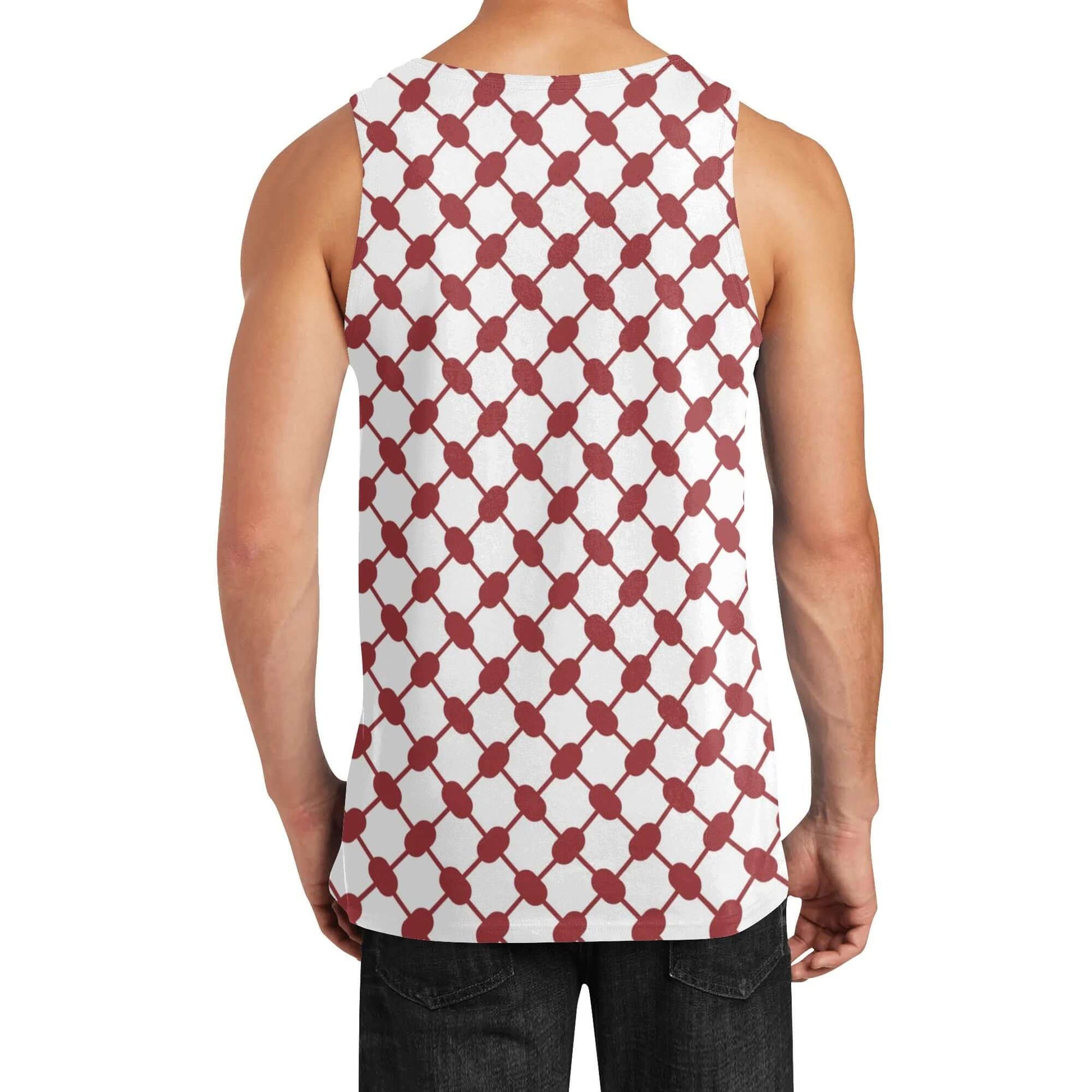 Red Keffiyeh Sleeveless Tank Top