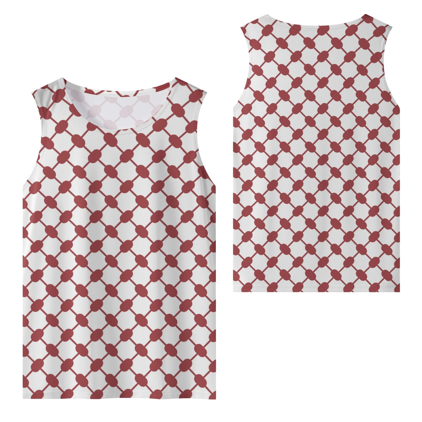 Red Keffiyeh Sleeveless Tank Top