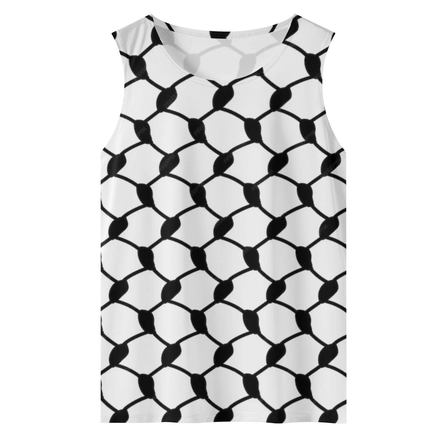 Black Keffiyeh Sleeveless Tank Top