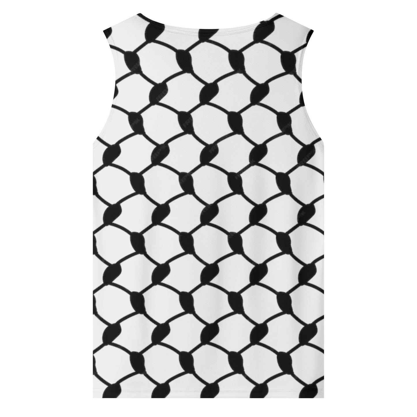 Black Keffiyeh Sleeveless Tank Top