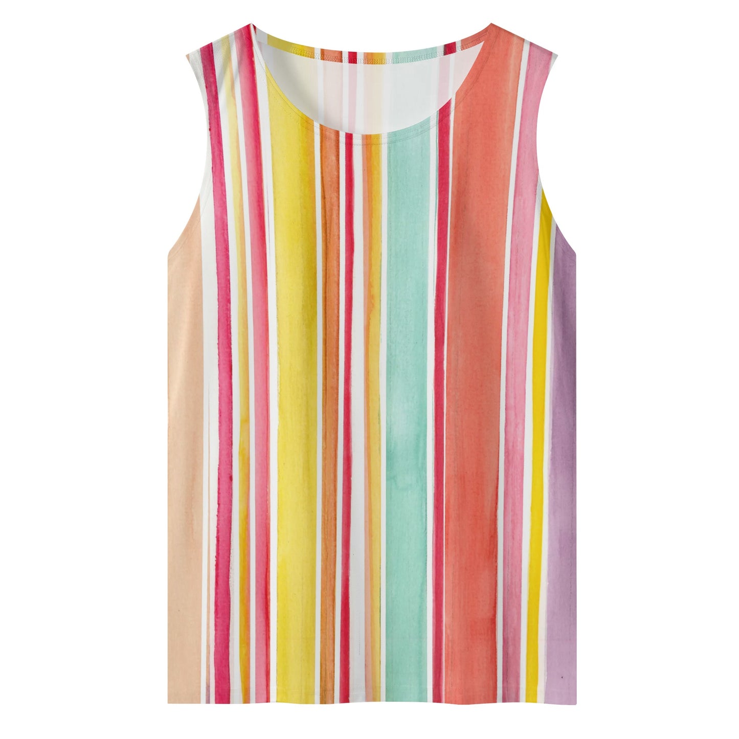 Rainbow Colors Stripes | Sleeveless Tank Top