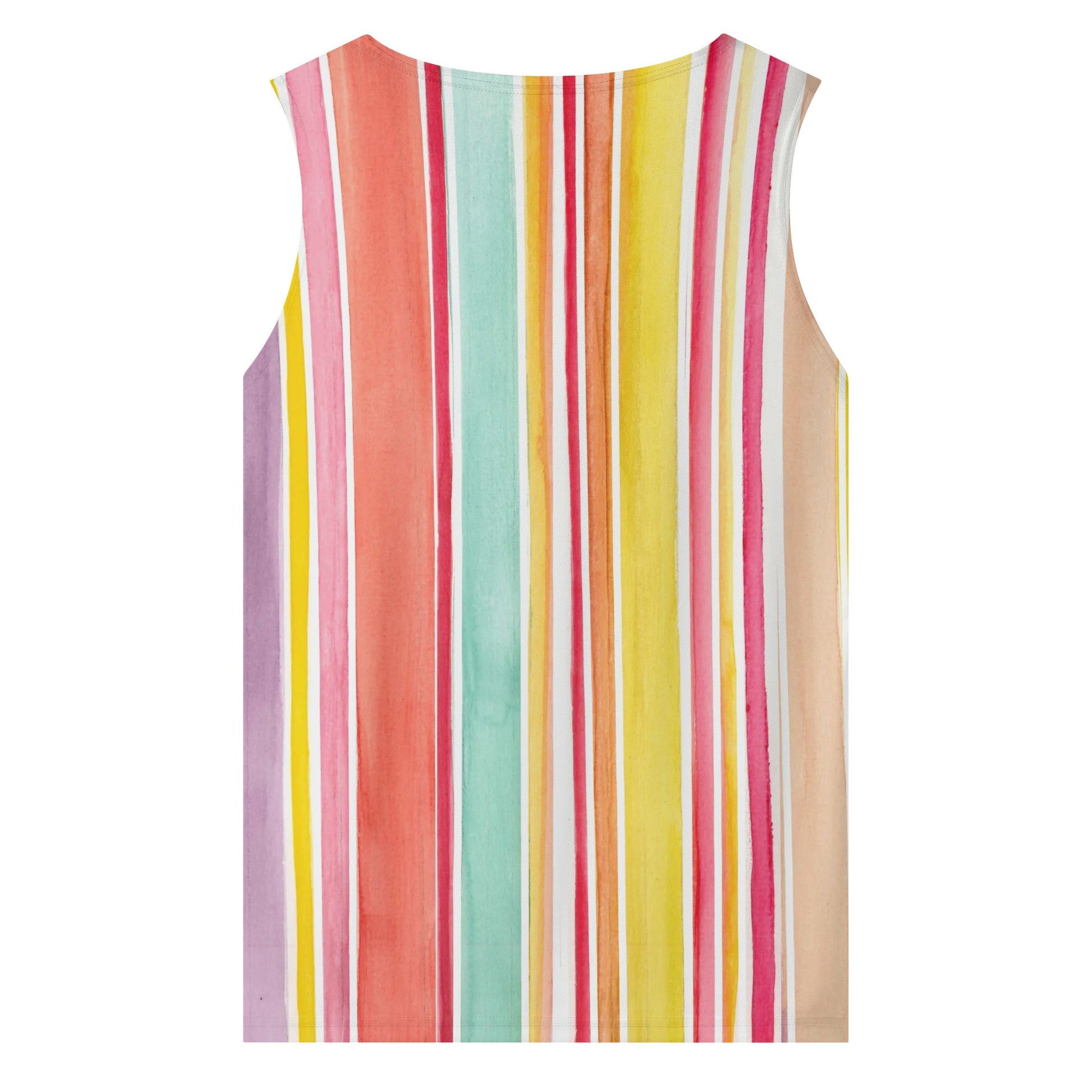 Rainbow Colors Stripes | Sleeveless Tank Top