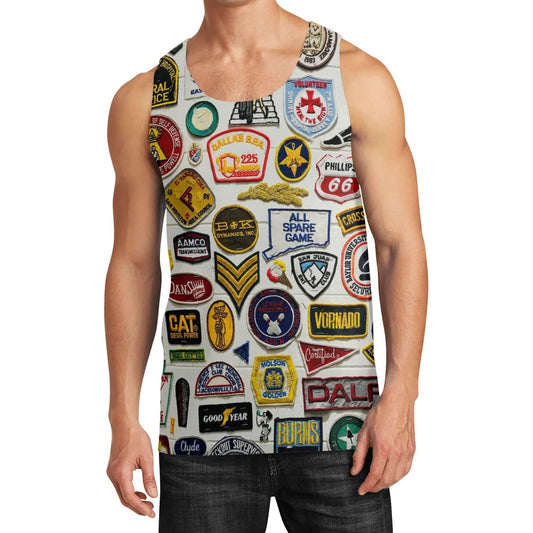 Funky Patches Sleeveless Tank Top