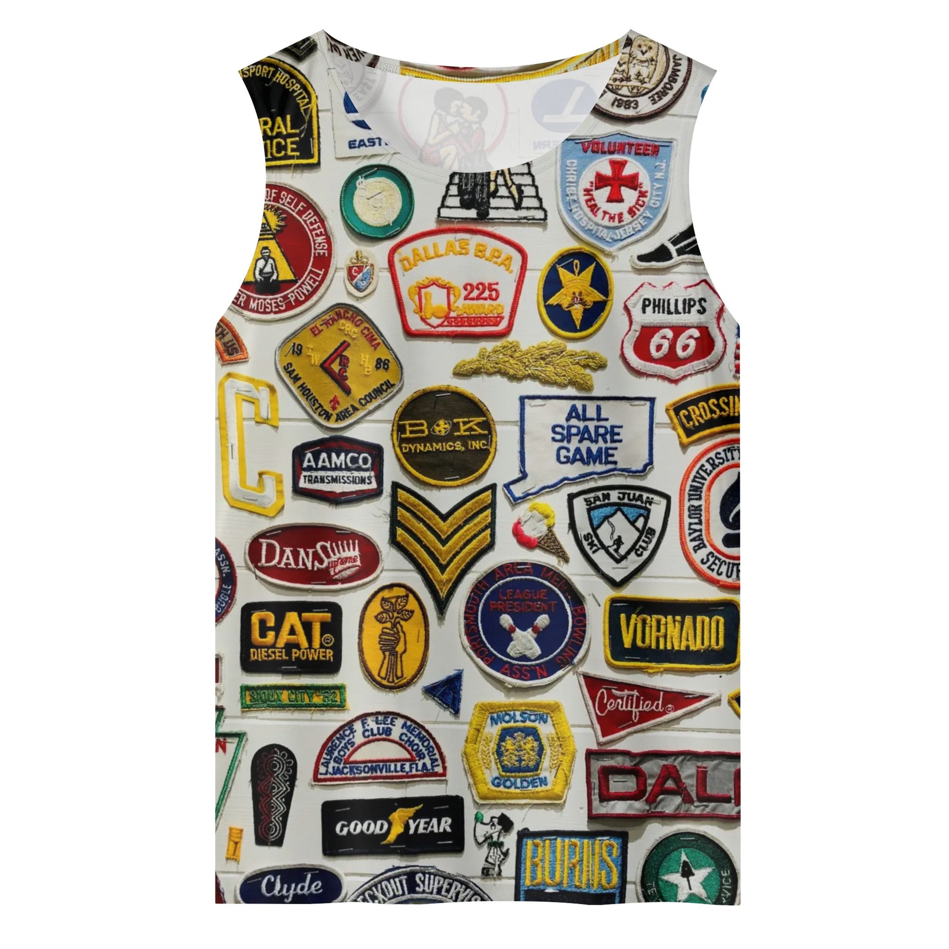 Funky Patches Sleeveless Tank Top