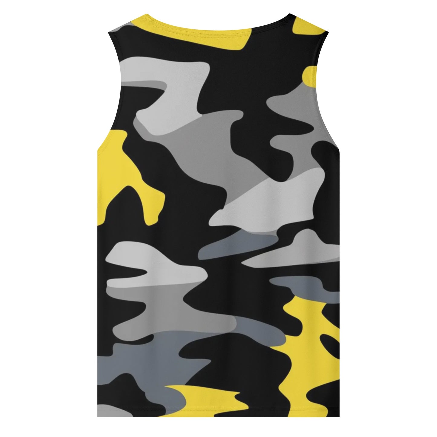 Commando Tank Top | Camo Sleeveless Black & Yellow