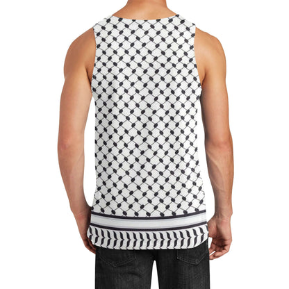 Classic Keffiyeh Tank Top | Sleeveless White