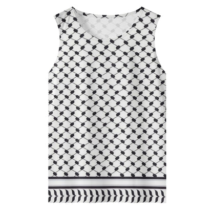 Classic Keffiyeh Tank Top | Sleeveless White