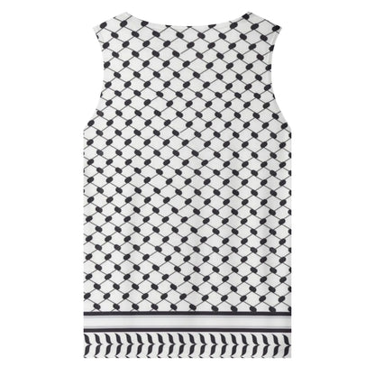 Classic Keffiyeh Tank Top | Sleeveless White