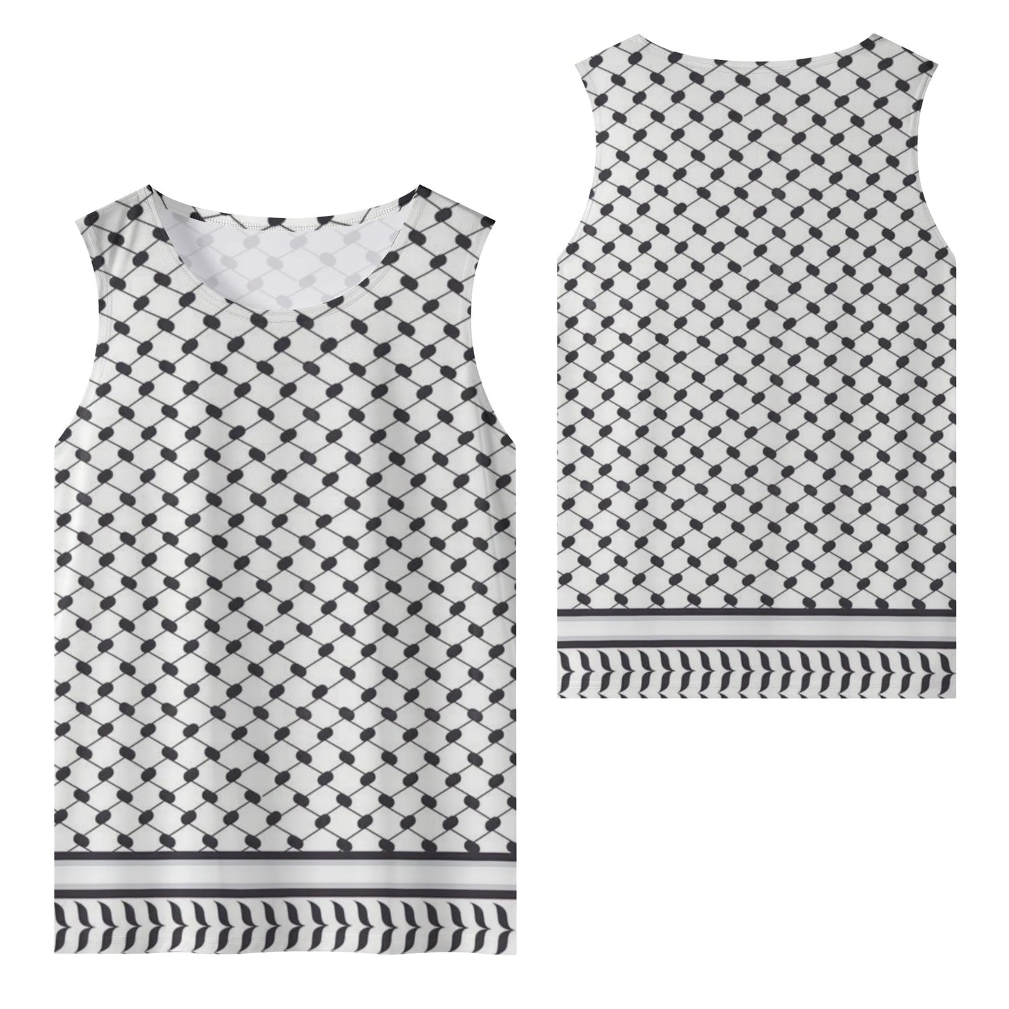 Classic Keffiyeh Tank Top | Sleeveless White