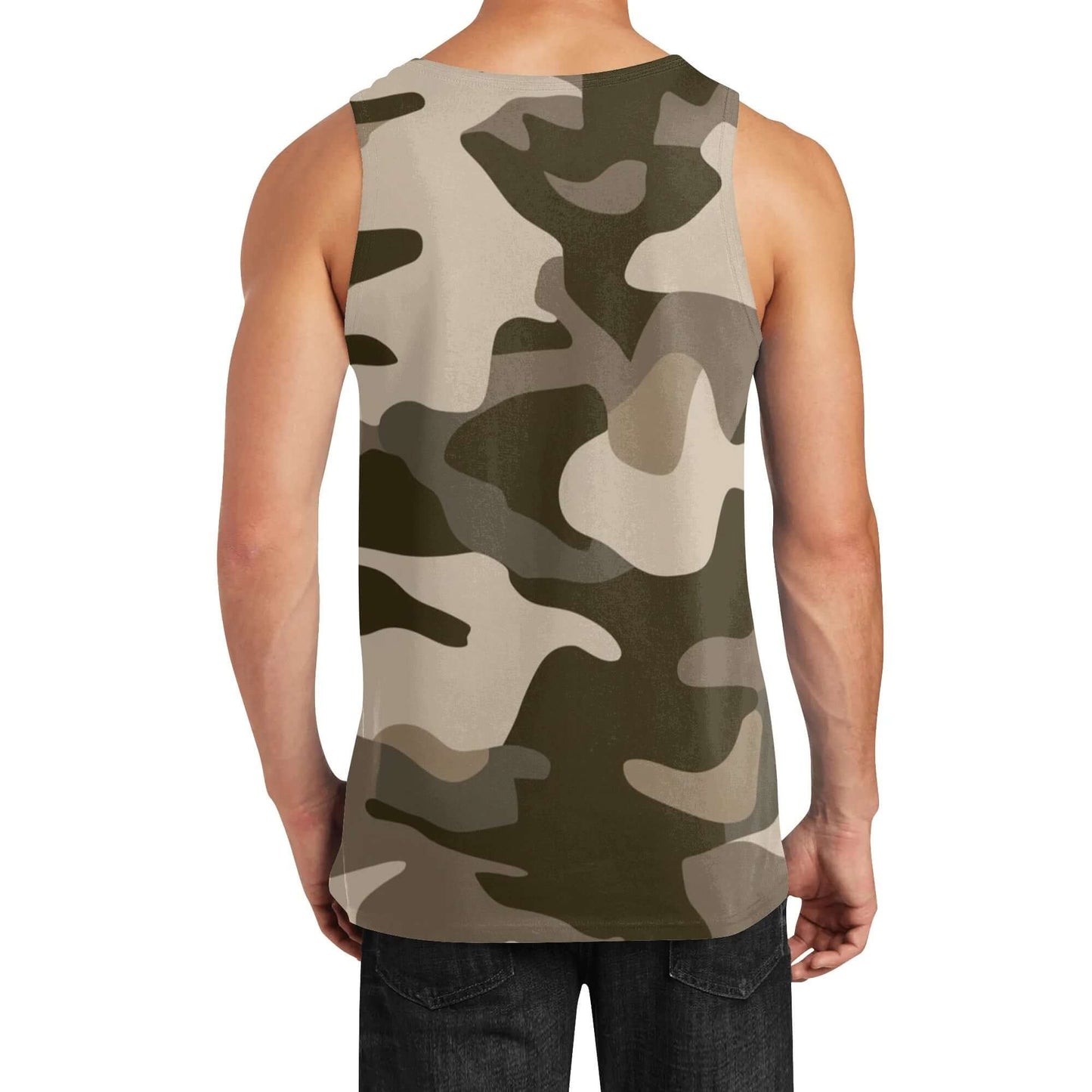 Khaki Commando Camo Sleeveless Tank Top