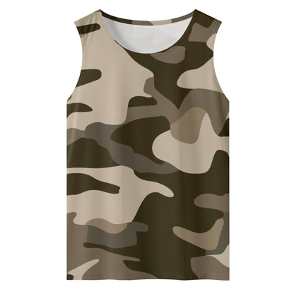 Khaki Commando Camo Sleeveless Tank Top