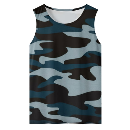 Blue Commando Camo Sleeveless Tank Top