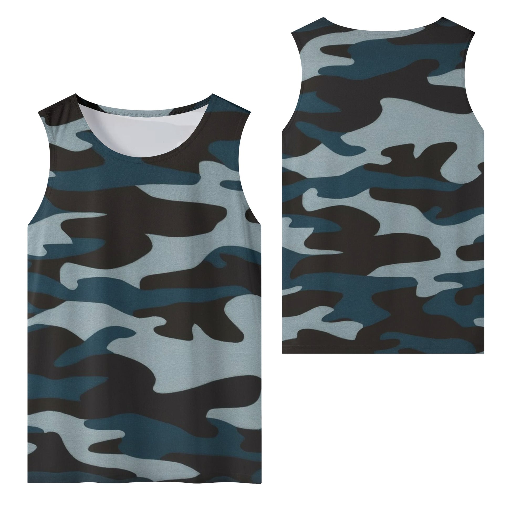 Blue Commando Camo Sleeveless Tank Top