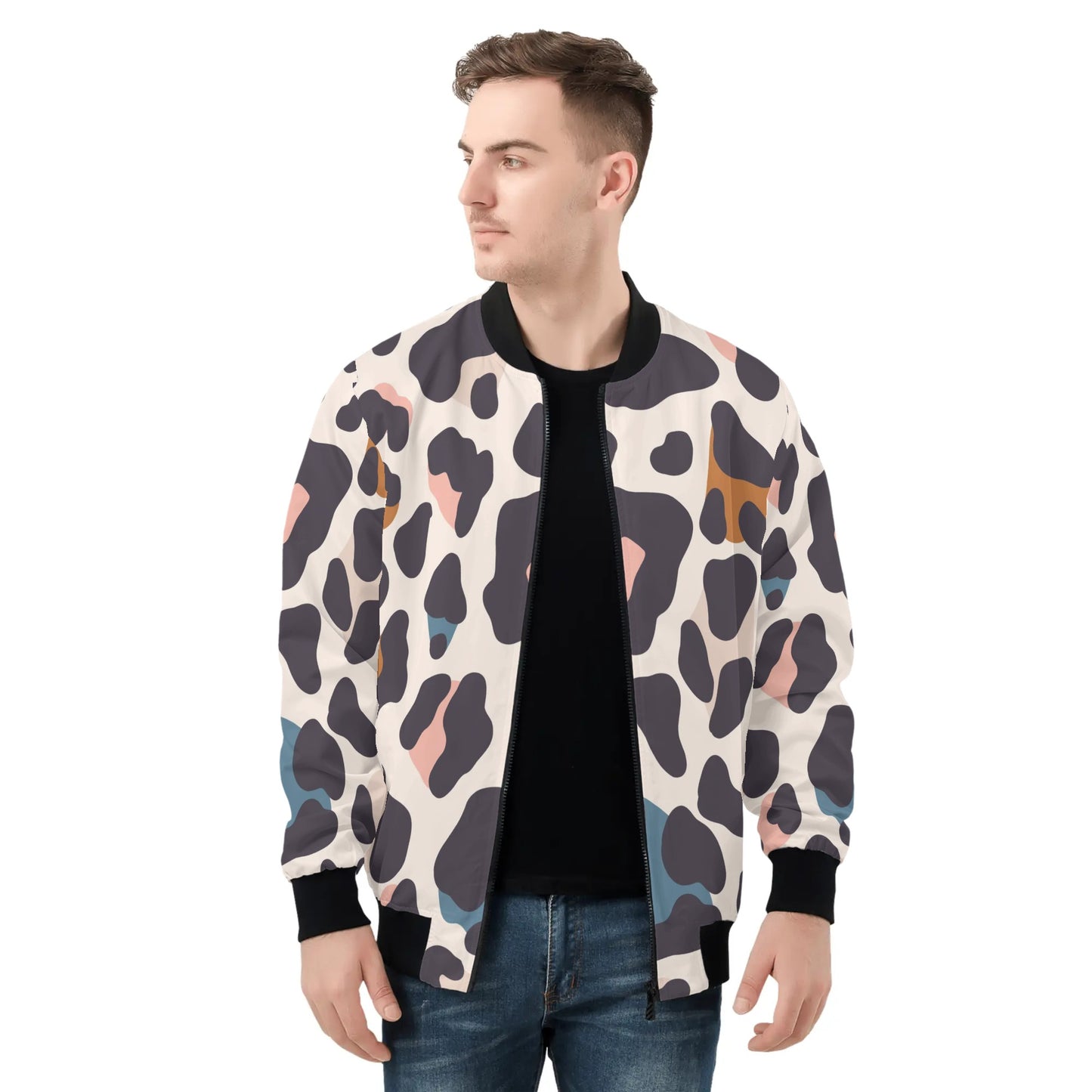 Leopard Bomber Jacket | Pastel Colors