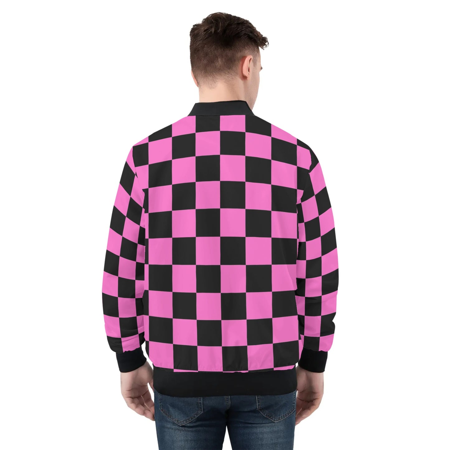 Black & Pink Bomber Jacket | Chessboard