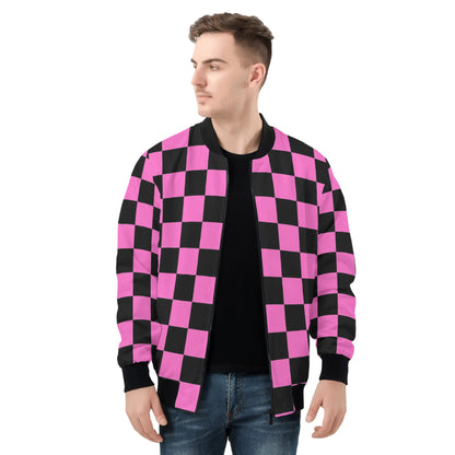 Black & Pink Bomber Jacket | Chessboard