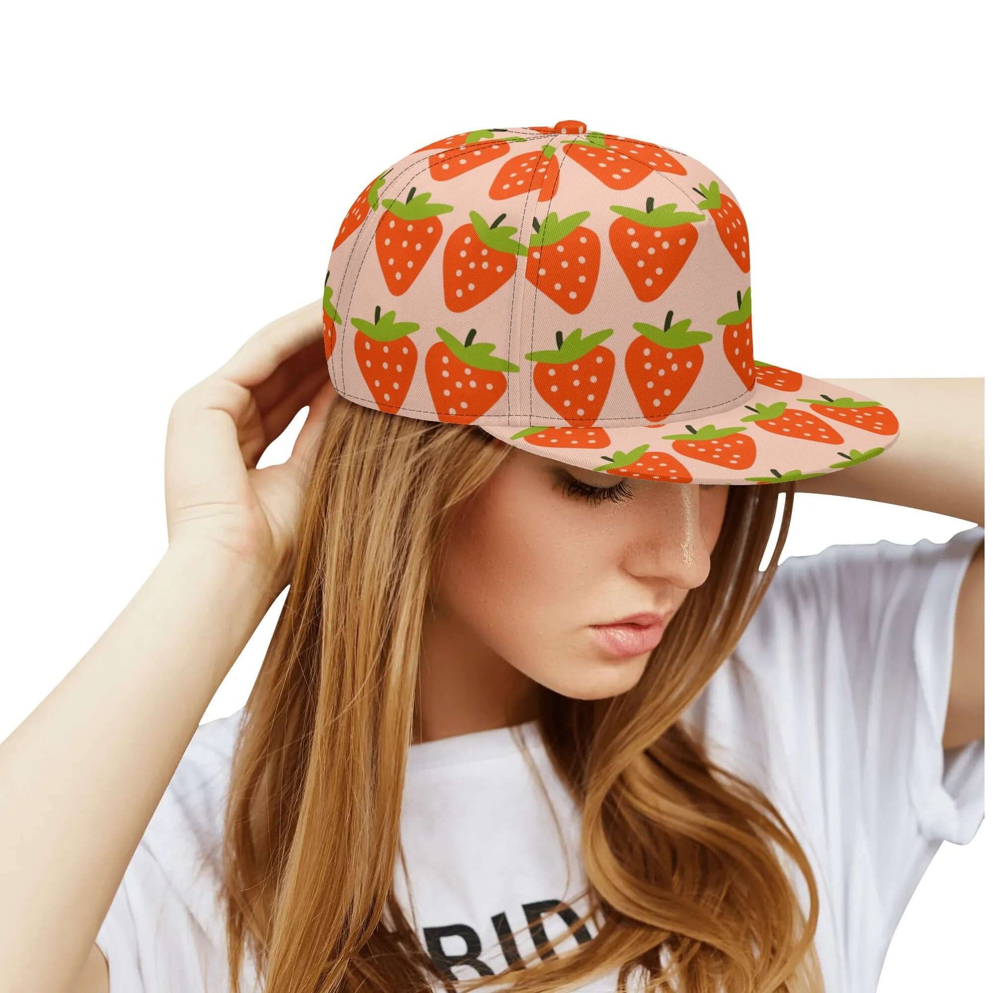 Peach Pink Strawberry Snapback