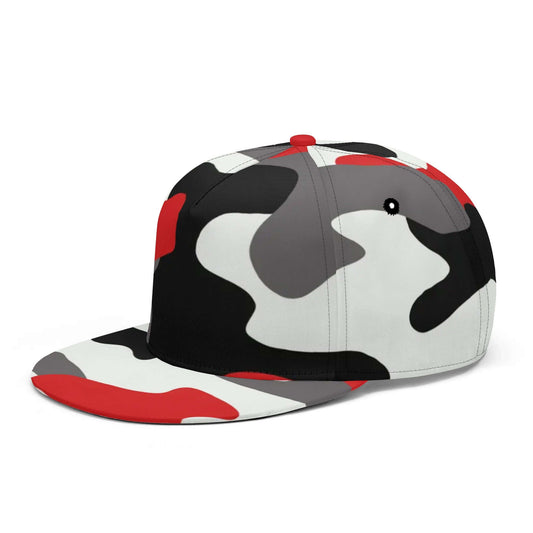 Milano Red Black & White Camo Snapback